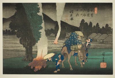 av. 19: Karuizawa, från serien "Shixty-nines of Tekisokaido" av Utagawa Hiroshige