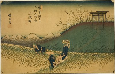 av. 42: Mido, från serien "Shi x ty ne S ta ons of the kisokaido" av Utagawa Hiroshige