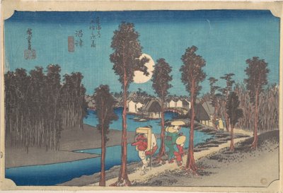 Numazu i skymningen av Utagawa Hiroshige