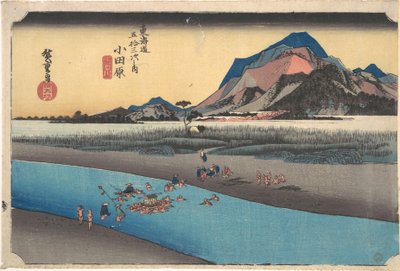 Odawara; Sakogawa av Utagawa Hiroshige