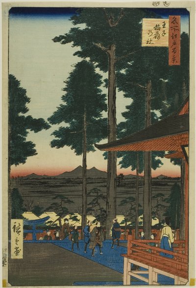 Oji Inari Shrine (Oji Inari no yashiro), från serien "Hundra berömda vyer över Edo (Meisho Edo hyakkei)" av Utagawa Hiroshige