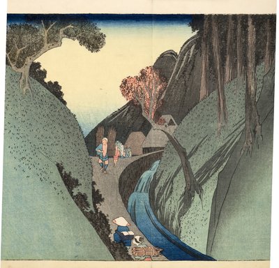 Okabe: Utsu Mountain, c.1832-33 (woodblock) av Utagawa Hiroshige