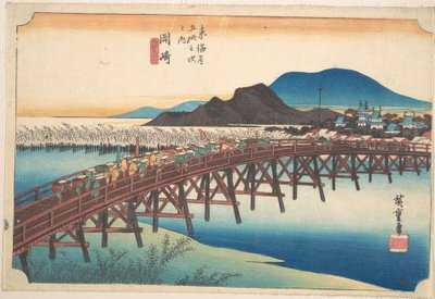 Okazaki, Tenshin no Hashi av Utagawa Hiroshige