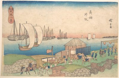 Flodvy vid Takanawa av Utagawa Hiroshige