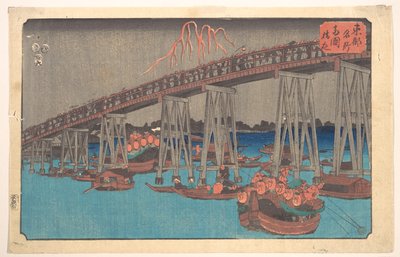 Fyrverkerier i Ryogoku av Utagawa Hiroshige