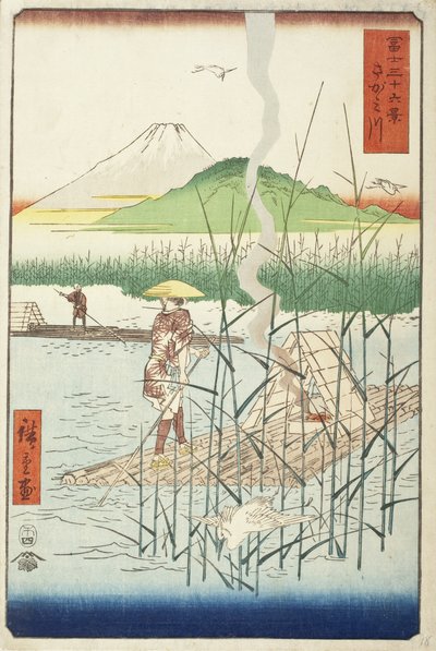 Sagami-floden av Utagawa Hiroshige