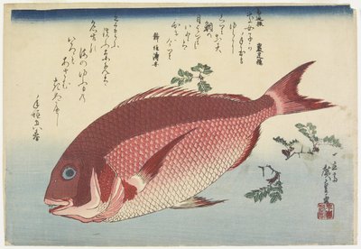 Sea Bream and Sansho_Sprigs, ca. 1832 av Utagawa Hiroshige