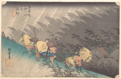 Regnskur vid Shōno av Utagawa Hiroshige