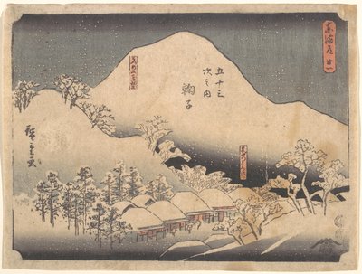 Snötäckt landskap av Utagawa Hiroshige