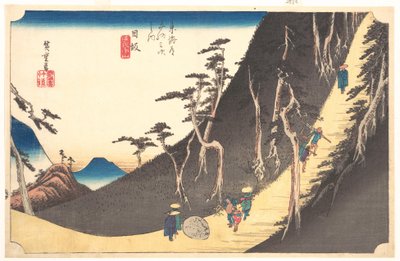 Station tjugosex: Nissaka, Sayo no Nakayama, ur Tōkaidōs femtiotre stationer av Utagawa Hiroshige