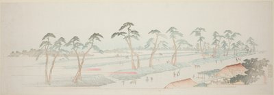Takada Riding Grounds (Takada baba), från serien "Thirteen Views of the Environs of Edo" av Utagawa Hiroshige
