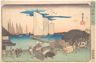 Kvällsvy över Takanawa av Utagawa Hiroshige