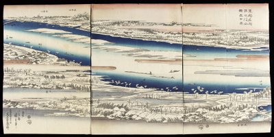 Sumidafloden i snö av Utagawa Hiroshige