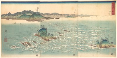 Virvlarna vid Awa av Utagawa Hiroshige