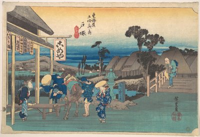 Totsuka; Moto Machi Betsudo av Utagawa Hiroshige