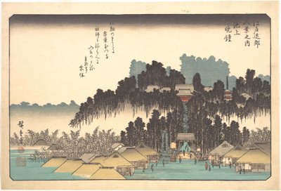 Aftonklockor vid Ikegami av Utagawa Hiroshige