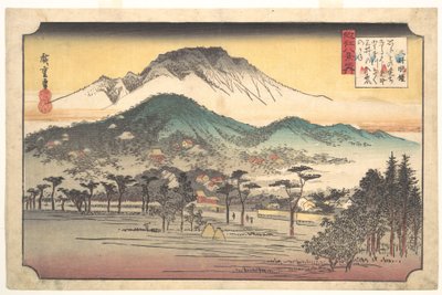 Vesperklockor vid Mii-templet av Utagawa Hiroshige