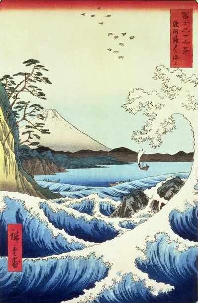 Utsikt från Satta Suruga-provinsen av Utagawa Hiroshige