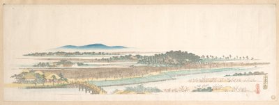 Vy över Azuma-skogen av Utagawa Hiroshige