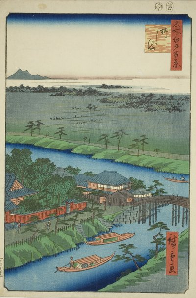 Yanagishima, F Roro M Te Serie S "Ridge D -f D -F. S VIER WS F EDO (Famous Edo Hundred Visas)" av Utagawa Hiroshige