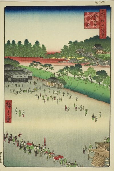 Yatsu story, Faktorer med hängslen i handen av Utagawa Hiroshige