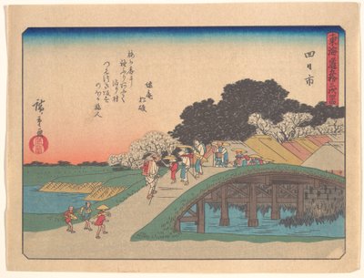 Yokkaichi, ur serien De femtiotre stationerna längs Tōkaidō-vägen av Utagawa Hiroshige