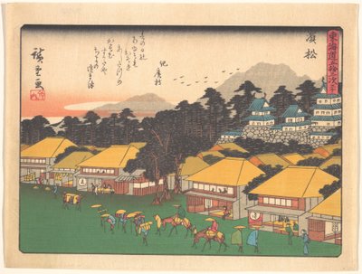 Tōkaidōs femtiotre stationer - Hamamatsu av Utagawa Hiroshige
