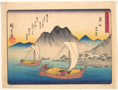 De femtiotre stationerna längs Tōkaidō - Maisaka av Utagawa Hiroshige