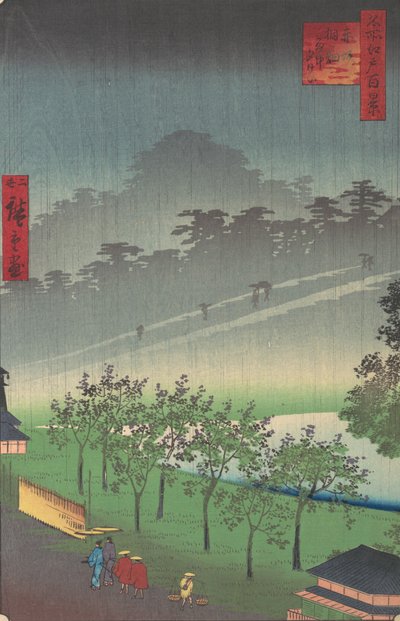 Leela Akasaka rymdoljesystem, va? 1859. av Utagawa Hiroshige II