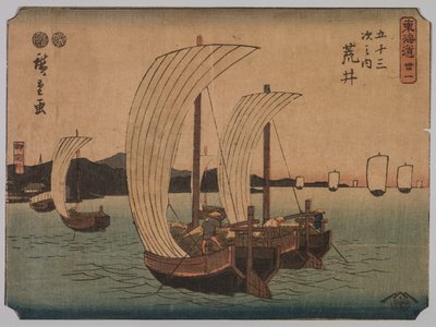 Segelbåtar av Utagawa Hiroshige II