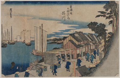 Shinagawa (från serien Fifty-three Stations of the Tokaido) av Utagawa Hiroshige II