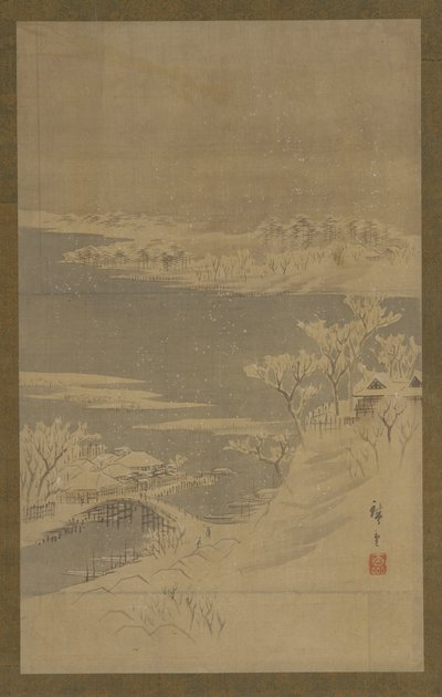 Vinterlandskap, mitten av 1800-talet. av Utagawa Hiroshige II