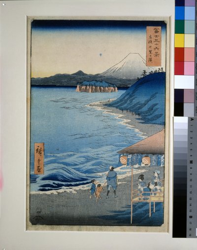 Seven-mile Beach i Sagami-provinsen av Utagawa II Hiroshige