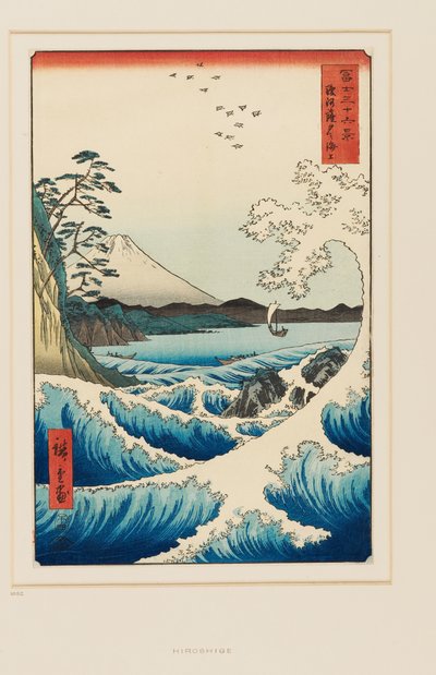 Havet vid Satta i Suruga-provinsen av Utagawa II Hiroshige