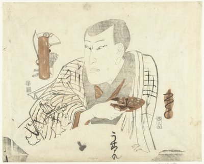 Skådespelare med maträtt av Utagawa Kunisada (I)