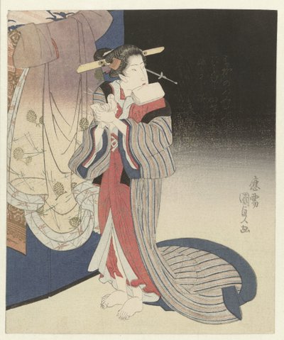 Courtesan förbereder sig för natten av Utagawa Kunisada (I)