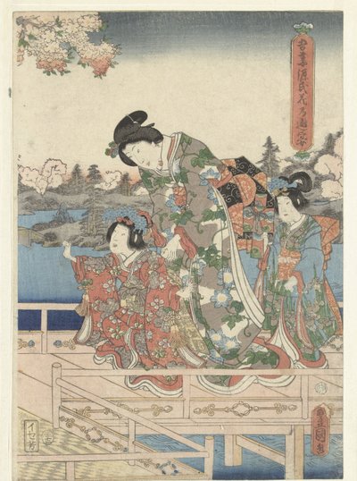 En vårbankett för östra Genji Azuma Genji hana no yuen (titel på objekt) av Utagawa Kunisada (I)