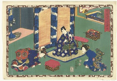 Kapitel 21 True Images of the Splendid Prince (serietitel) Sono sugata Hikaru no utsushi-e (serietitel på objekt) av Utagawa Kunisada (I)