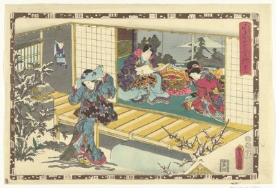 Kapitel 46 True Images of the Splendid Prince (serietitel) Sono sugata Hikaru no utsushi-e (serietitel på objekt) av Utagawa Kunisada (I)