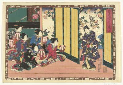 Kapitel 9 True Images of the Splendid Prince (serietitel) Sono sugata Hikaru no utsushi-e (serietitel på objekt) av Utagawa Kunisada (I)