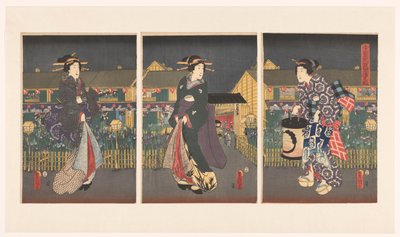 Inkommande linjemedlem En teckning av den gyllene blommans bokklubb (blodljud obje CT) av Utagawa Kunisada (I)