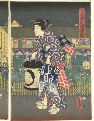 Irissen Inn Boei zensei hanashobu no zu av Utagawa Kunisada (I)
