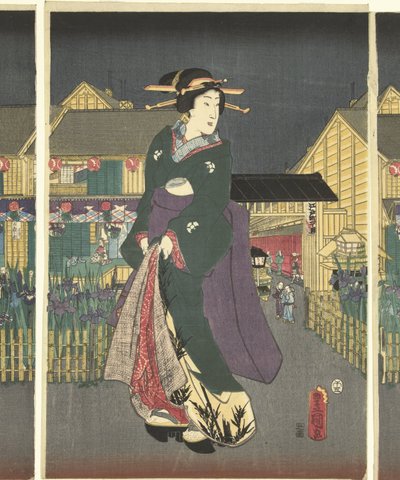 Iris i full blom av Utagawa Kunisada (I)