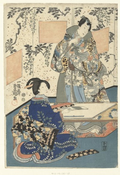 Prins Genji och hovdamen av Utagawa Kunisada (I)