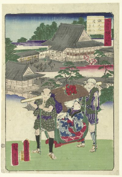 Rishonung från Horinouchi 36 ansikten av Edos stolthet (serietitel) Edo jiman sanjurokkei (serietitel på objekt) av Utagawa Kunisada (I)