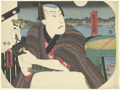 Samurajer vid floden av Utagawa Kunisada (I)