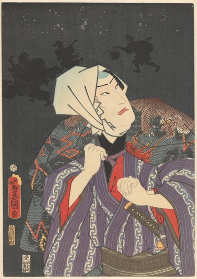 Tokijirô i brandmansrock av Utagawa Kunisada (I)