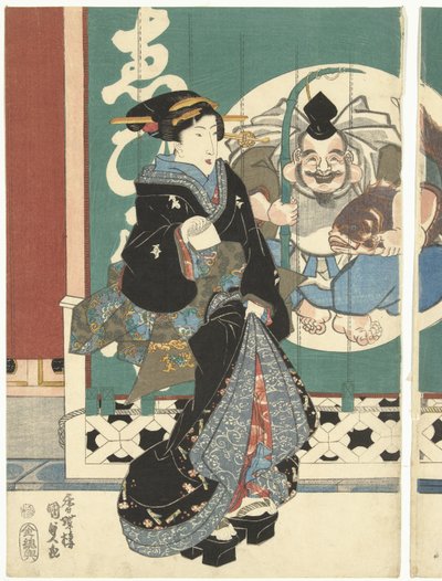 Kvinnor i Ebisuya-butiken av Utagawa Kunisada (I)