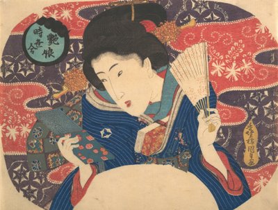 Tävling av samtida mode: Sexig skönhet, 1800-talet., 1800-talet. av Utagawa Kunisada