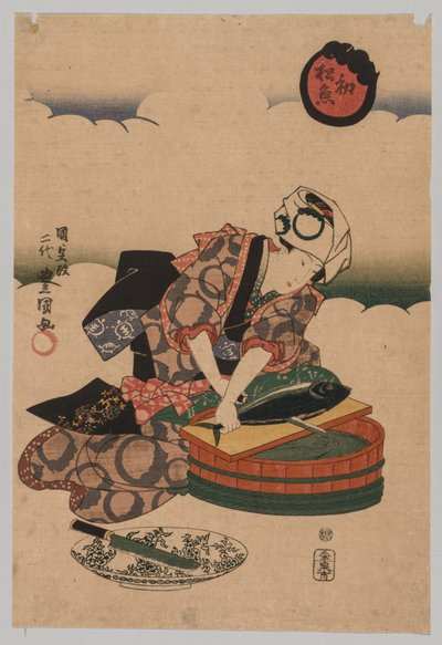 Förbereder Bonita av Utagawa Kunisada